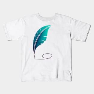 feather pen Kids T-Shirt